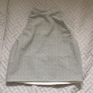 Club Monaco striped halter crop top